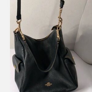 Coach Pennie Shoulder Bag Model #6152 Black Pebble Leather - EXCELLENT CONDITION